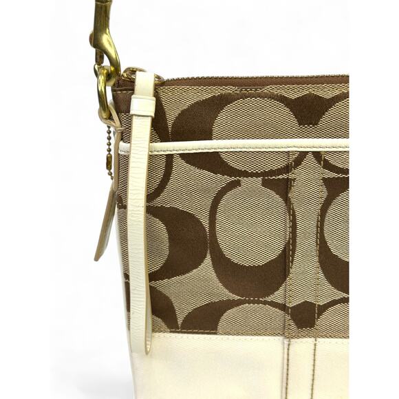 Coach Signature 2007 Crossbody Stripe Swingpack Canvas Bag - Picture 6 of 8